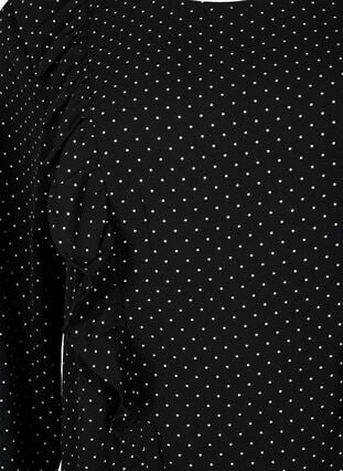 Pitkähihainen pusero röyhelöillä, Black Dot, Packshot image number 2