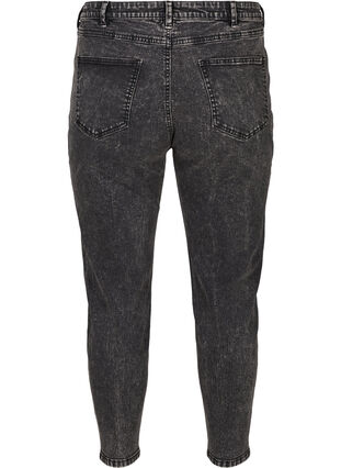 Kropatut mom jeans-farkut korkealla vyötäröllä, Black acid washed, Packshot image number 1