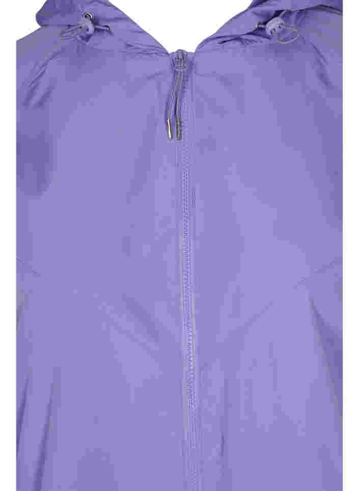 Lyhyt takki hupulla ja säädettävällä helmalla , Paisley Purple, Packshot image number 2