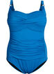 Topattu uimapuku drapeerauksella, Sininen, Packshot image number 0