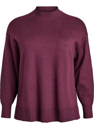 Neulepusero korkealla kauluksella, Tumma Bordeaux