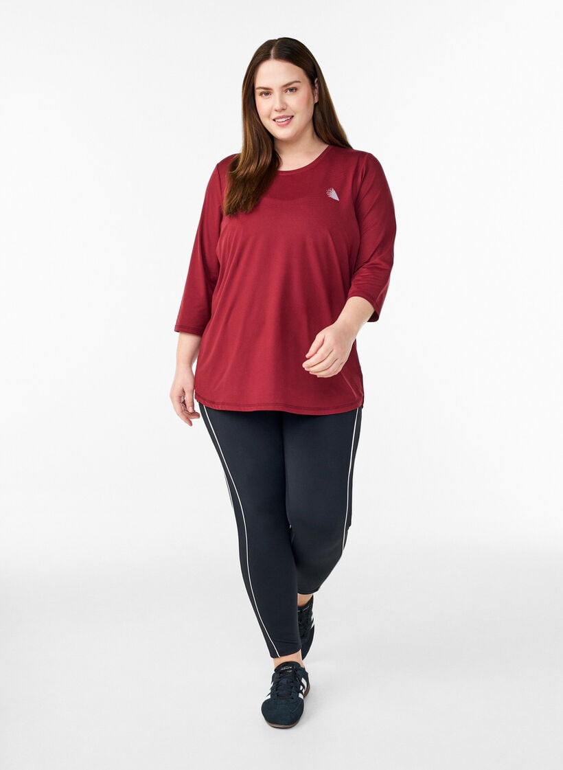Treenipusero 3/4-hihoilla, Punainen, Model image number 1