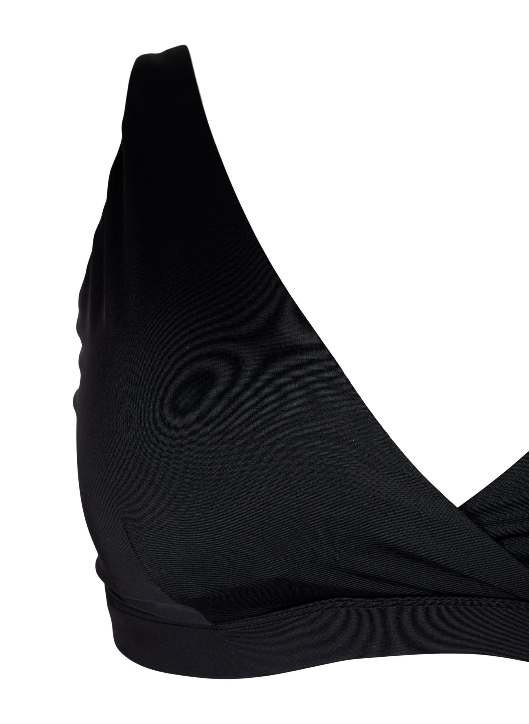 Zizzi Kietaisuyksityiskohdilla varustettu kolmio-bikiniliivit, Musta, Packshot image number 2