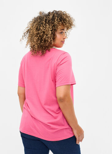 FLASH – kuviollinen t-paita, Hot Pink Amour, Model image number 1