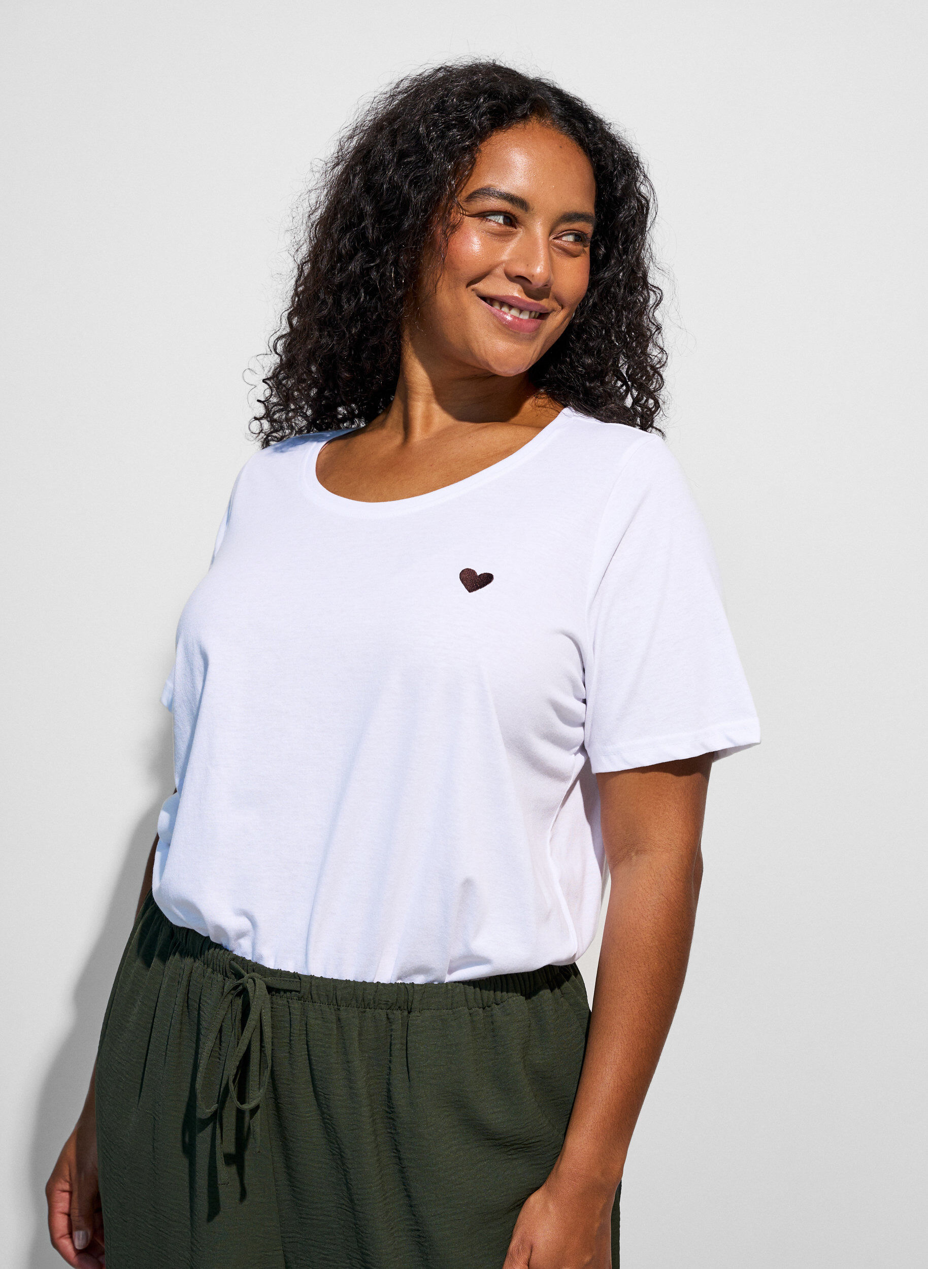 T-paita printill&auml;, Valkoinen, Model