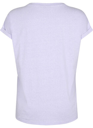 Meleerattu t-paita lyhyillä hihoilla, Lavender Mél, Packshot image number 1