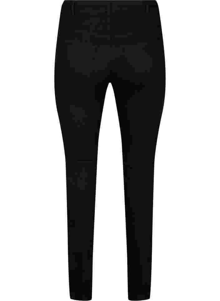 Super slim Amy-farkut korkealla vyötäröllä, Black, Packshot image number 1