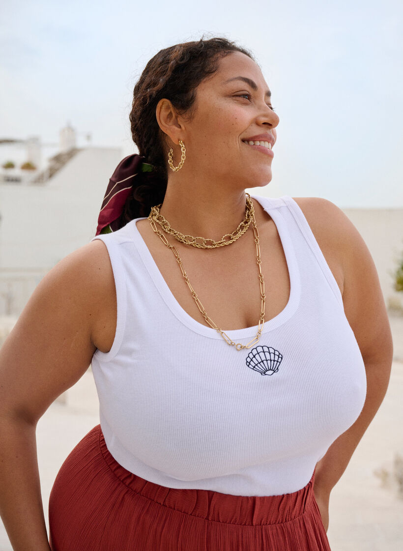 Tyk&ouml;istuva kuvioitu yl&auml;osa, Valkoinen, Image image number 0