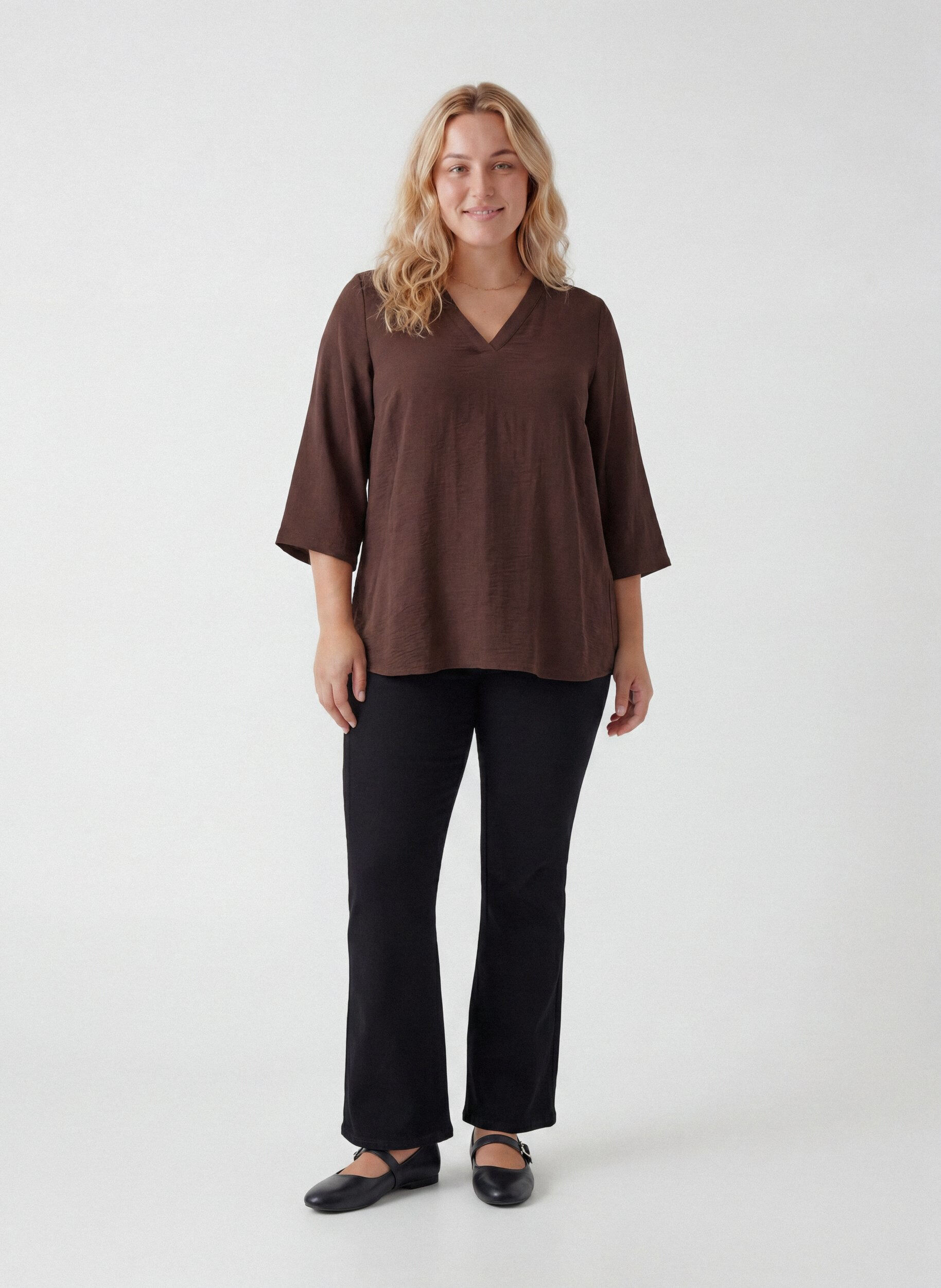 ZizziPusero 3/4-hihoilla, Ruskea, Model image number 1