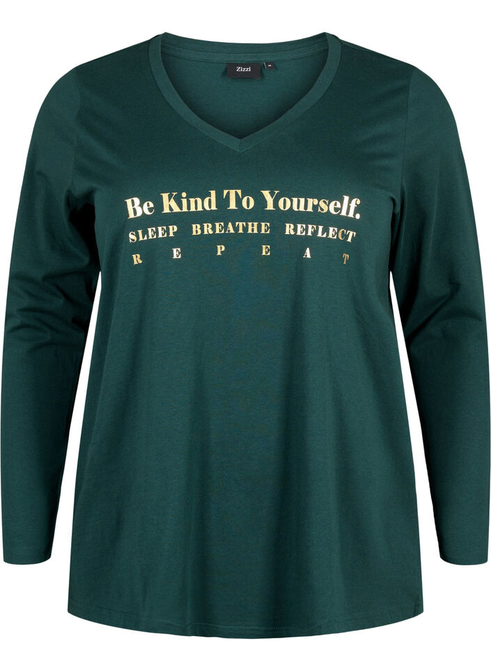 Puuvillainen y&ouml;paita tekstipainatuksella, Scarab, Packshot image number 0