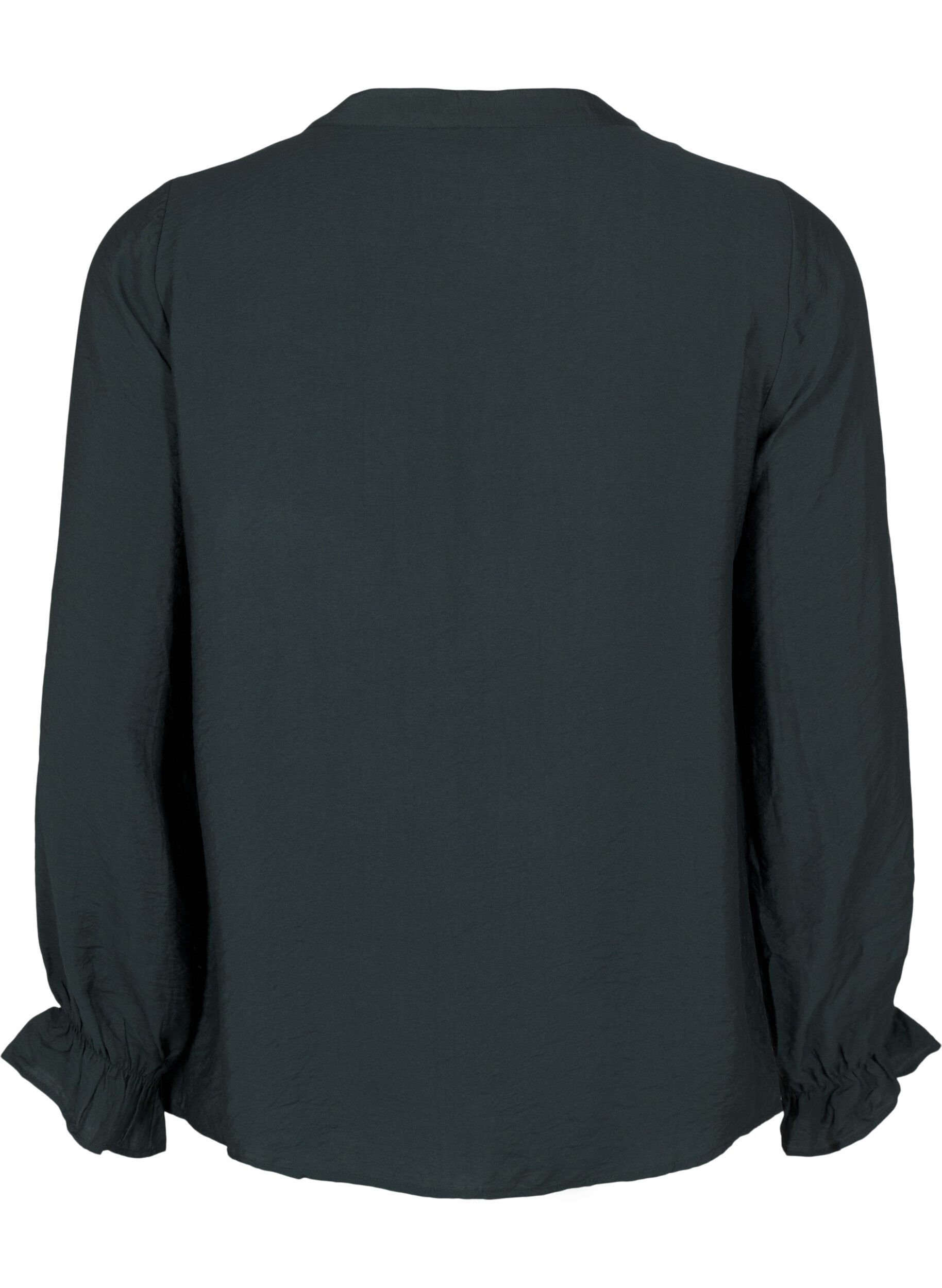 Zizzi Pitk&auml;hihainen pusero V-p&auml;&auml;ntiell&auml;, Scarab, Packshot image number 1