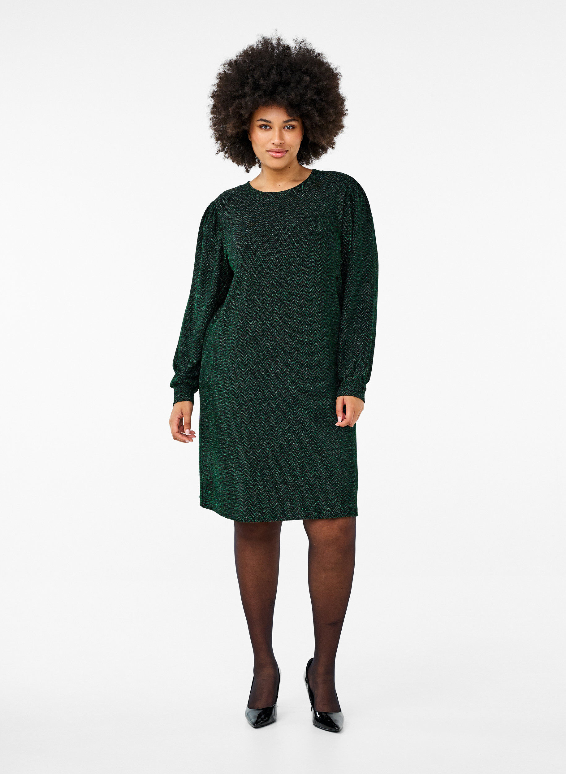 Zizzi Mekko siksak-kuviolla ja kimalteella, Scarab ZigZagShimmer, Model image number 2