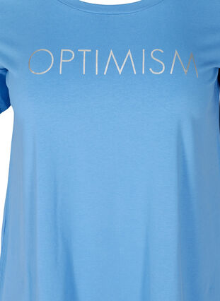 Lyhythihainen puuvillainen t-paita painatuksella, Ultramarine OPTIMISM, Packshot image number 2