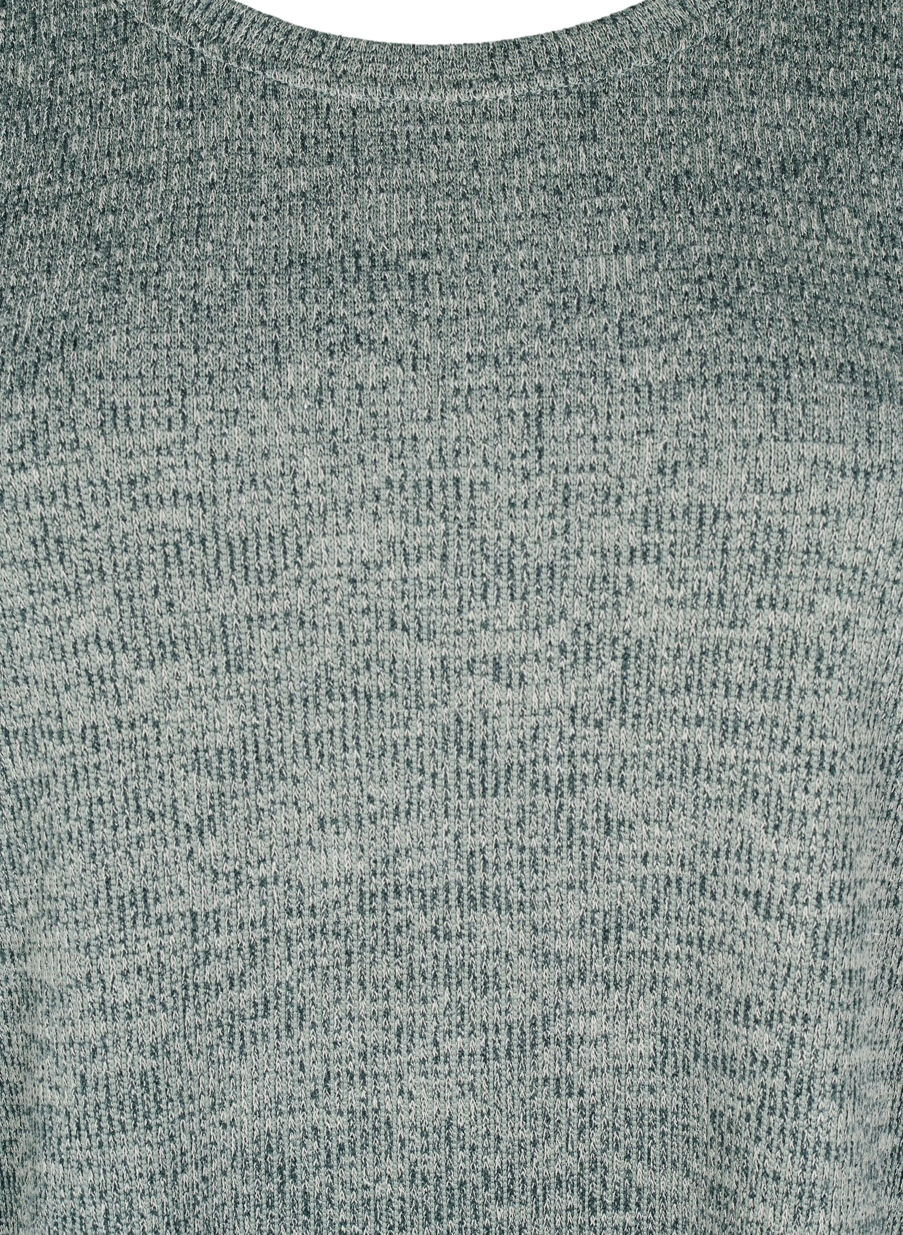 Zizzi Jersey Blouse pitk&auml;ll&auml; hihalla, Vihre&auml;, Packshot image number 2