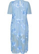 Mesh-mekko kukka-applikaatioilla, Sininen, Packshot image number 1