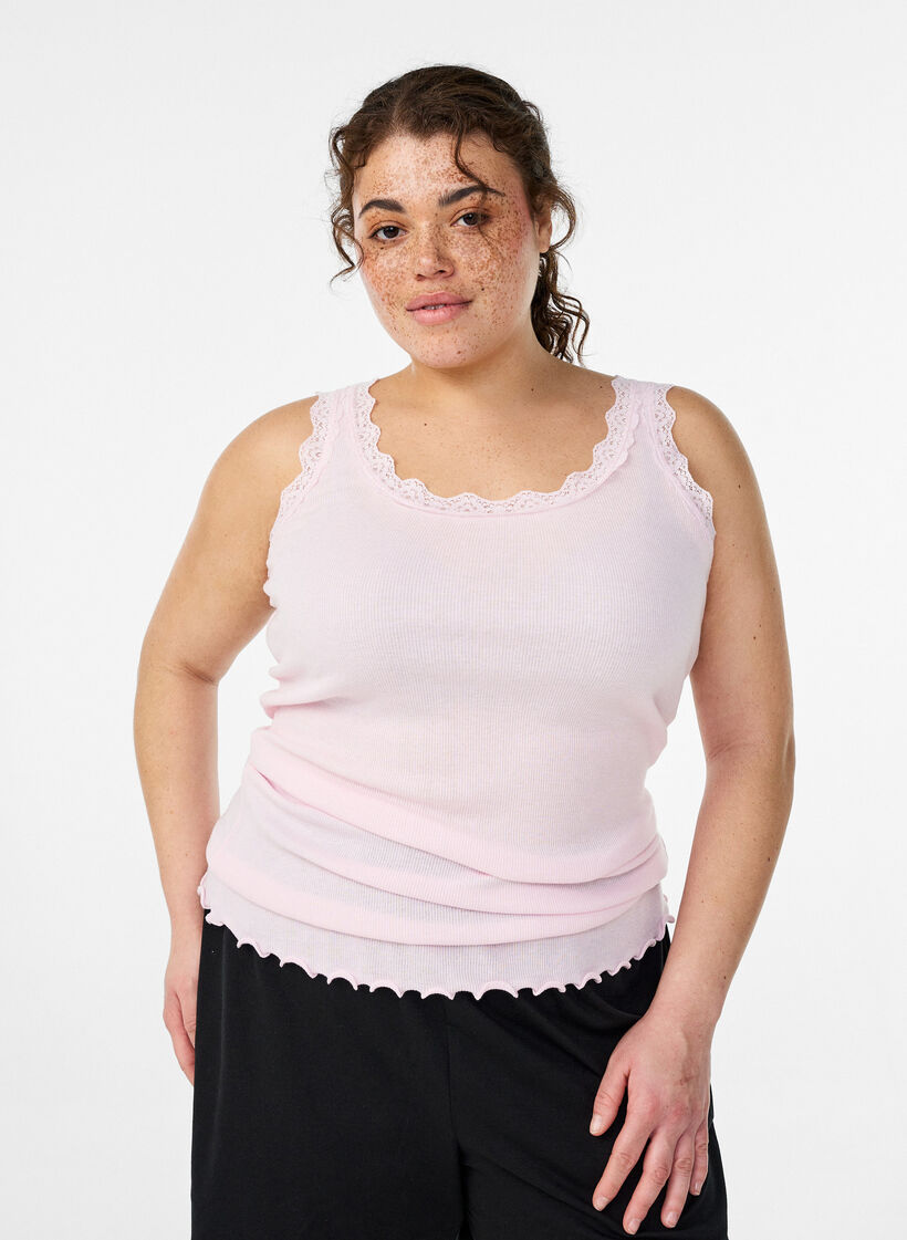 Pitsikoristeinen yl&auml;osa, Vaaleanpunainen, Model image number 0