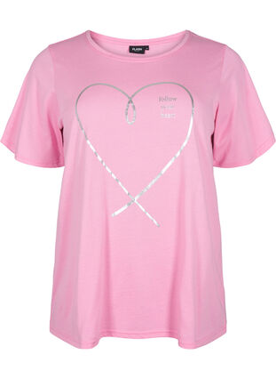 FLASH – kuviollinen t-paita, Begonia Pink, Packshot image number 0