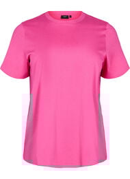 Puuvillainen perus-T-paita, jossa on py&ouml;re&auml; kaula-aukko, Vaaleanpunainen