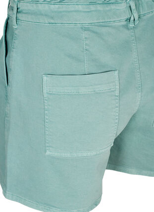 Puuvillaiset shortsit röyhelöreunuksella , Chinois Green, Packshot image number 3
