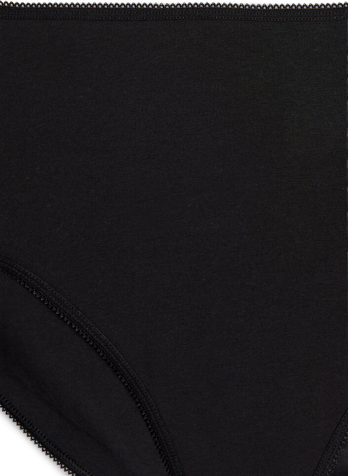 5-pack puuvillaiset alushousut normaalilla vy&ouml;t&auml;r&ouml;ll&auml;, Musta, Packshot image number 3