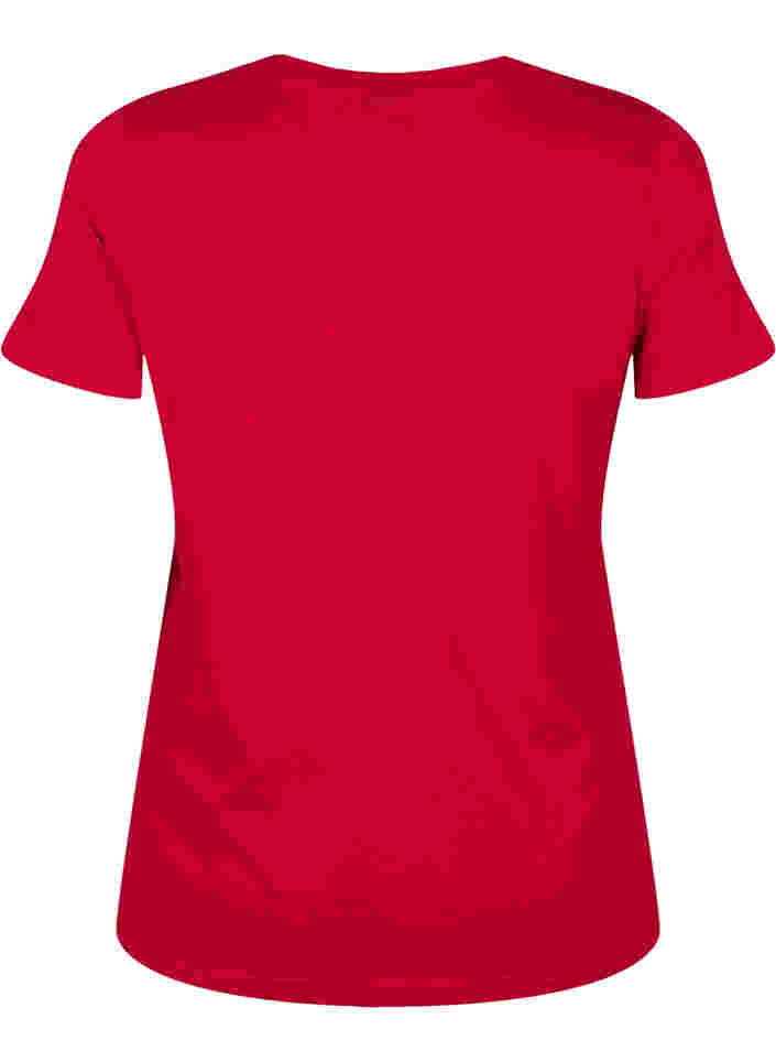Jouluinen t-paita puuvillasta, Tango Red Reindeer, Packshot image number 1