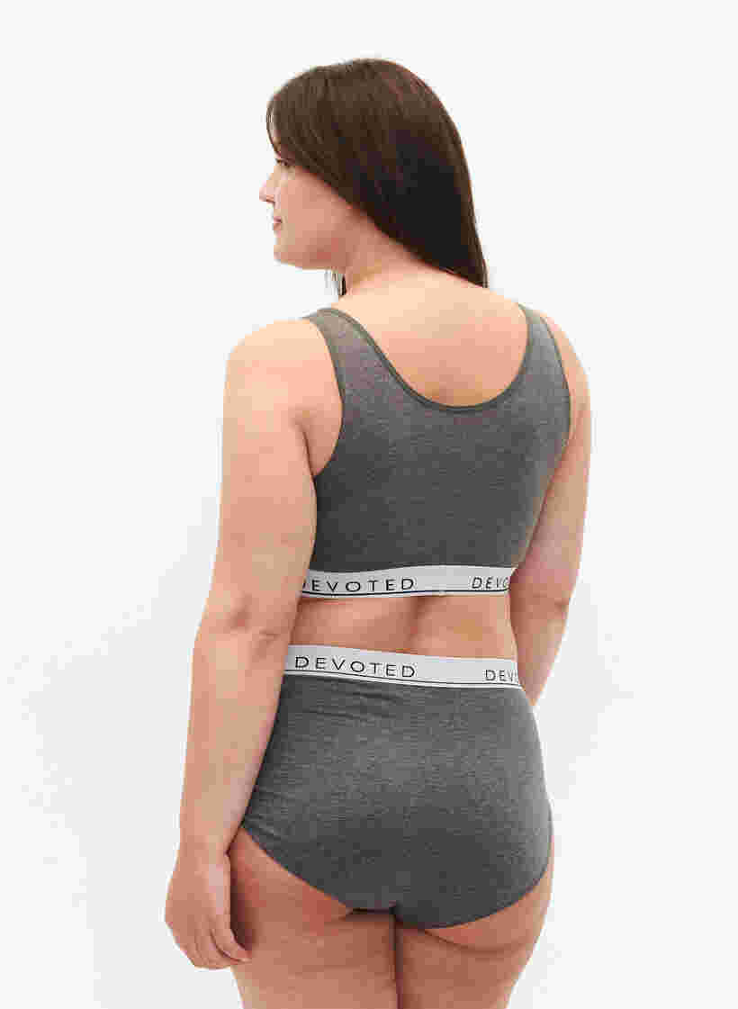 Meleeratut alushousut normaalilla vyötäröllä, Medium Grey Melange, Model image number 1