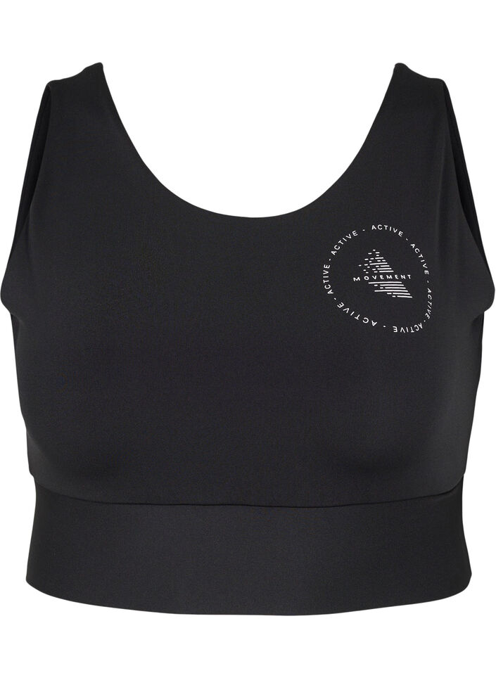 CORE, MID SUPPORT SPORTS BRA - Urheilurintaliivit, Black, Packshot image number 0