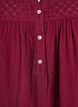 Paita puuvillamusliinissa, jossa broderie anglaise -kirjailu, Tumma Bordeaux, Packshot image number 2