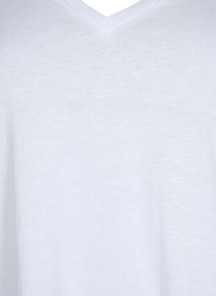 2 kpl t-paitoja v-pääntiellä, Bright White / Black, Packshot image number 2