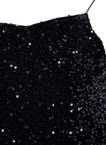 Toppi paljeteilla ja kapeilla olkaimilla, Black Sequins, Packshot image number 2