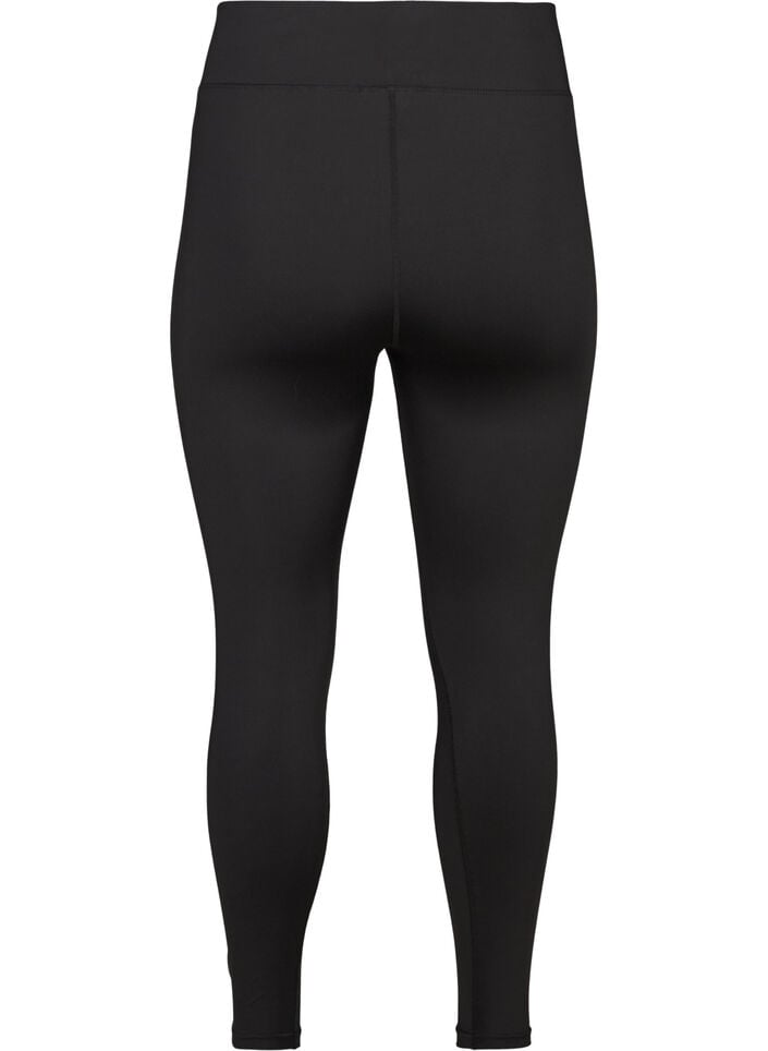 Lyhytlahkeiset perus treenileggingsit, Musta, Packshot