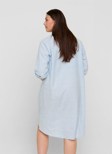 Raidallinen mekko puuvillasta , Skyway Stripe, Model image number 1