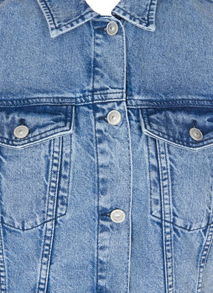 Farkkuliivi taskuilla ja kirjailulla, Blue Denim Washed, Packshot image number 2