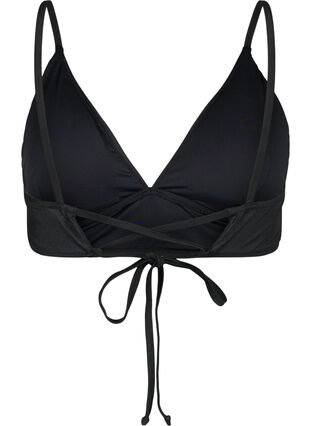 Bikinitoppi, jossa on irrotettavat pehmusteet ja nauha selässä, Black, Packshot image number 1