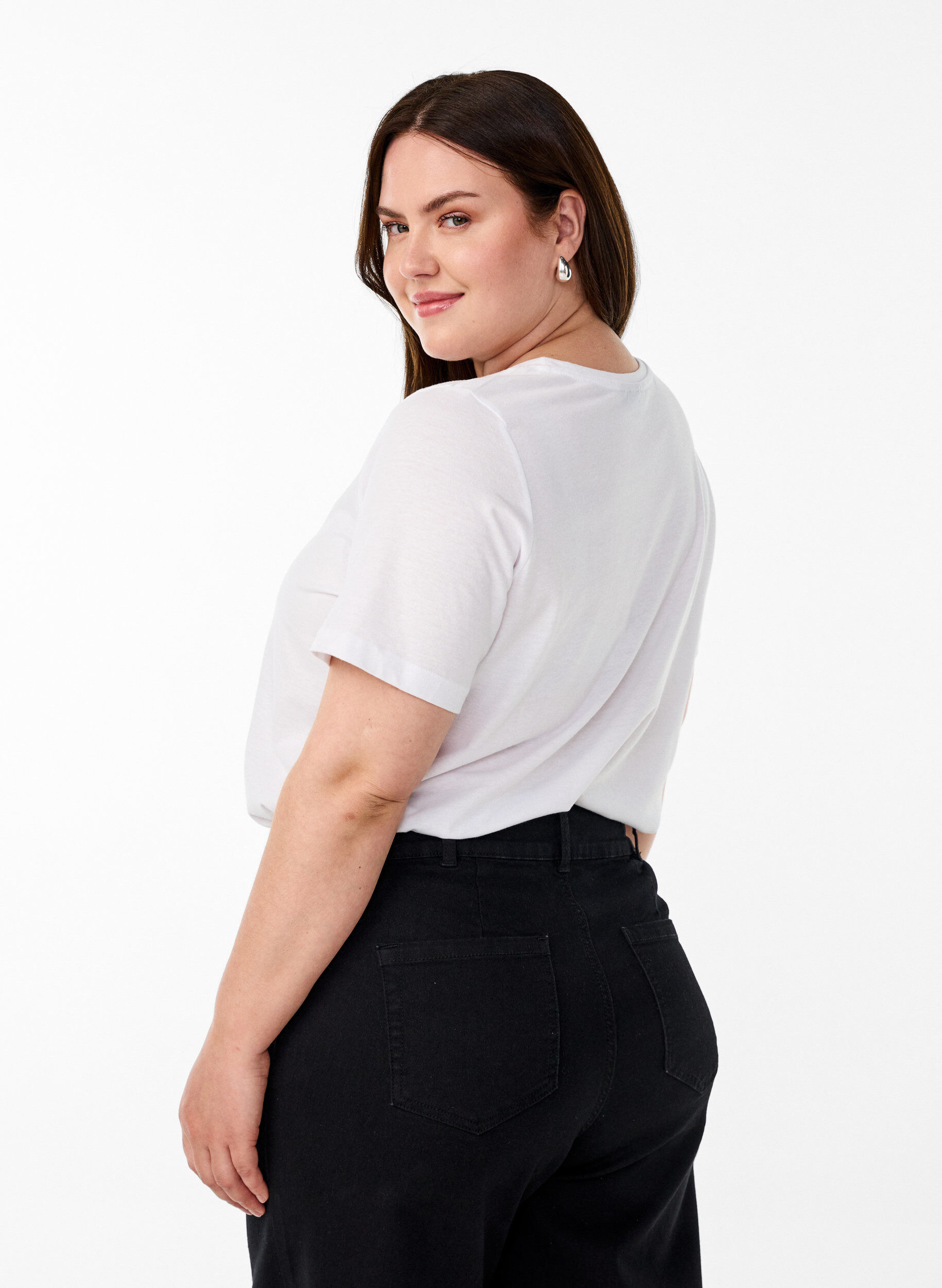 Zizzi FLASH - T-paita motiivilla, Valkoinen, Model image number 2