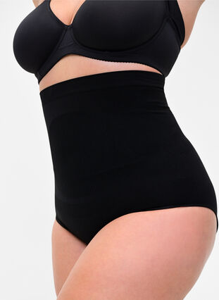 Korkeavyötäröiset shapewear-alushousut, Black, Model image number 2