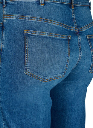 Korkeavyötäröiset ja tavallisen malliset Gemma-farkut, Blue denim, Packshot image number 3
