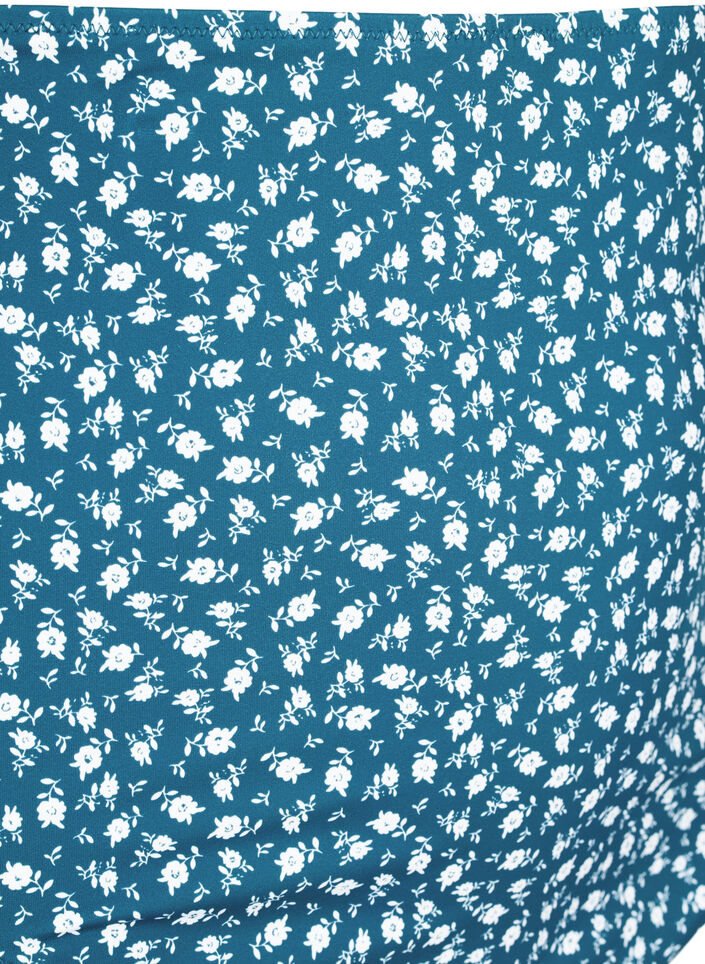 Todella korkeavyötäröinen bikinialaosa kukkakuosilla, Sininen, Packshot image number 2