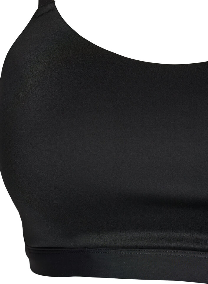 Kevyesti topatut urheilurintaliivit, Musta, Packshot image number 2