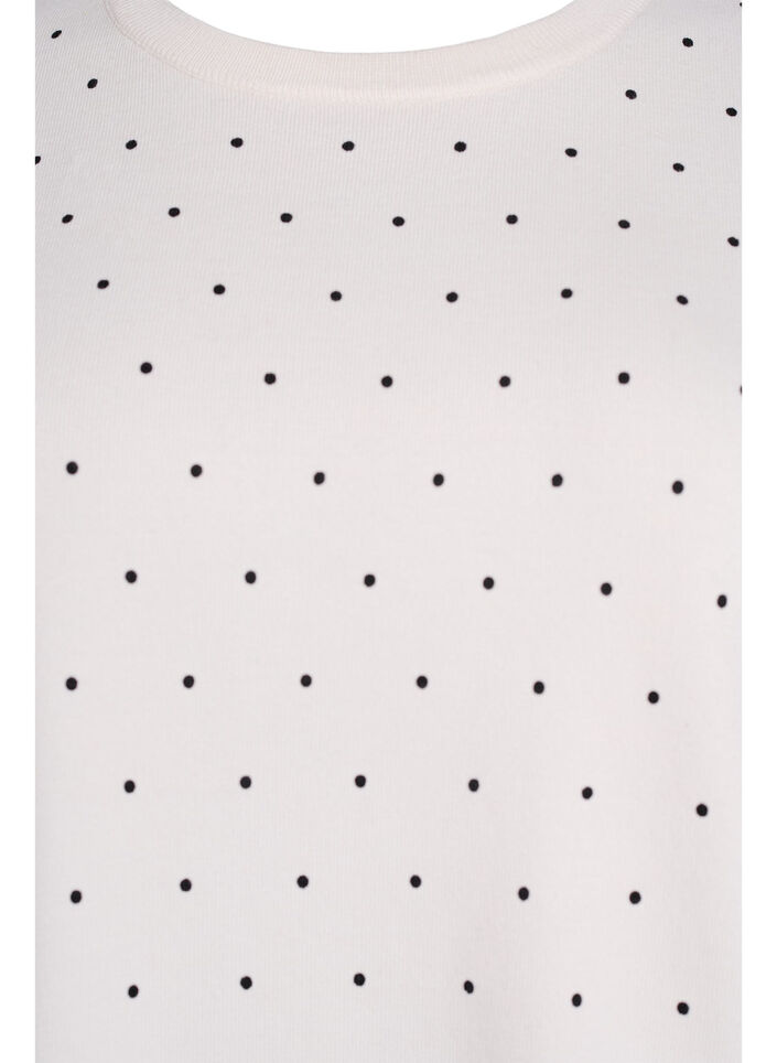 Neulepaita pallokuviolla ja lyhyill&auml; hihoilla, Valkoinen, Packshot image number 2