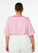 T-paita TENCEL&trade; Lyocellista ja raidoilla, Vaaleanpunainen, Model image number 2