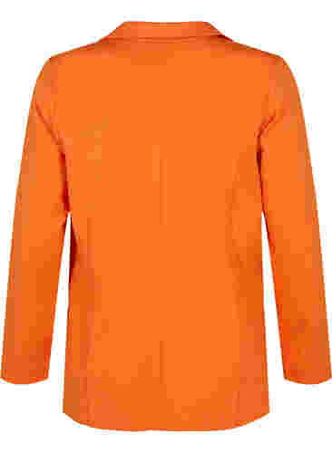 Yksinkertainen bleiseri napeilla ja koristetaskuilla , Mandarin Orange, Packshot image number 1