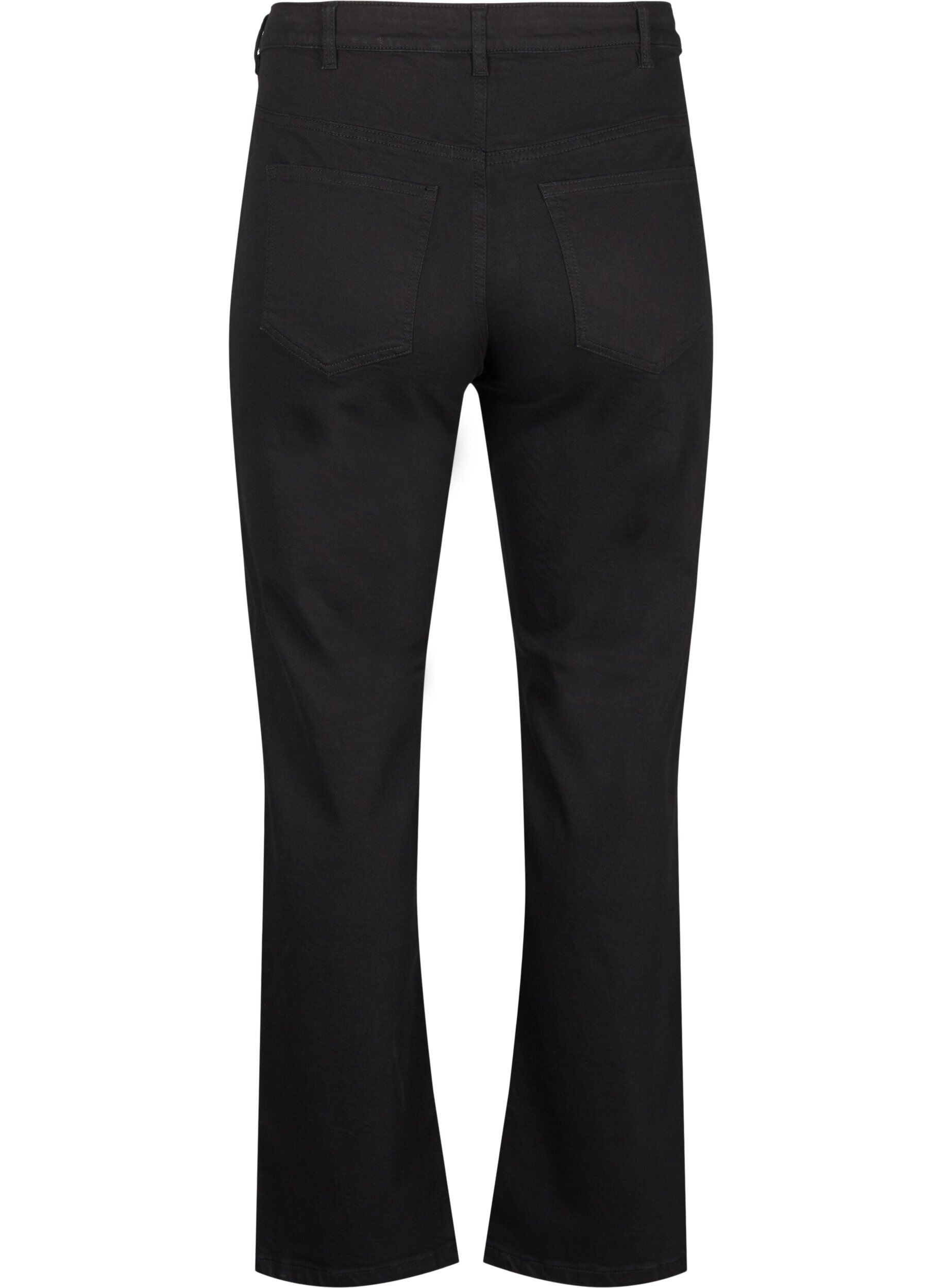 Zizzi Korkeavy&ouml;t&auml;r&ouml;iset Gemma -farkut suorilla lahkeilla, Musta, Packshot image number 1