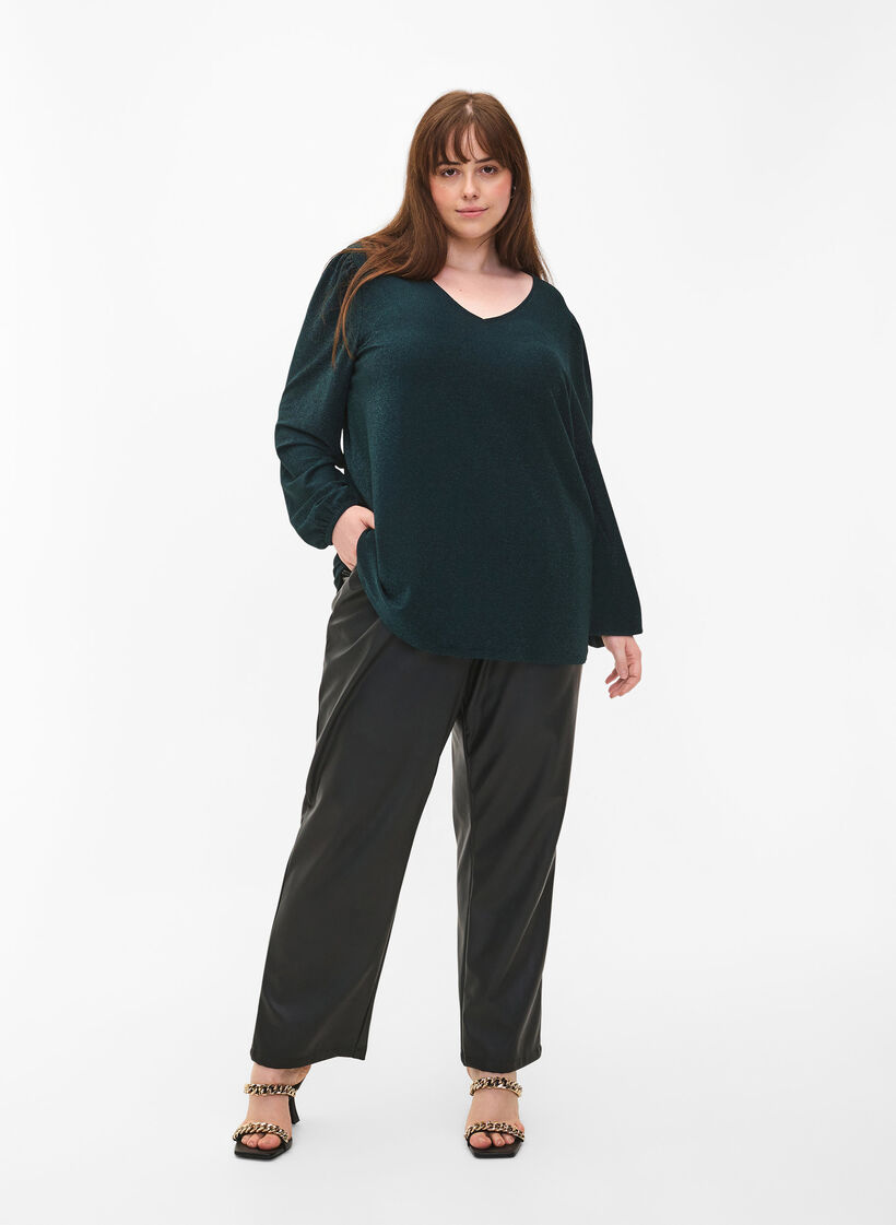 Glitteripusero, jossa puhvihihat, Black Scarab, Model image number 2