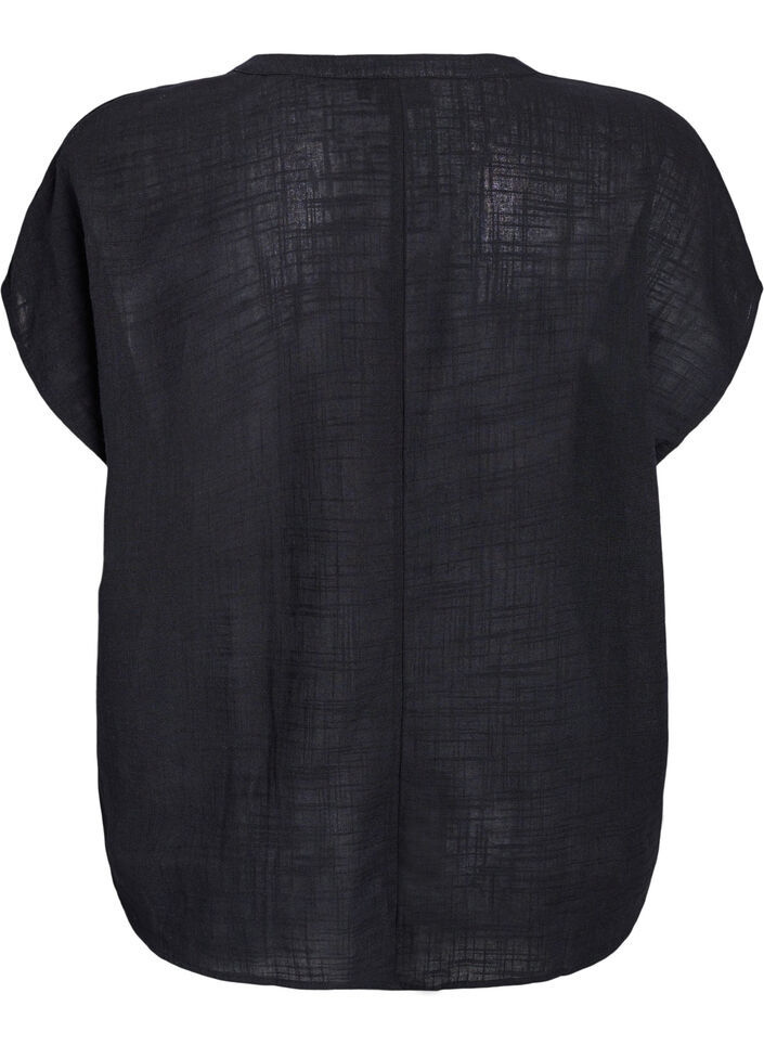 V&auml;lj&auml; holkkihihainen pusero, Musta, Packshot image number 1