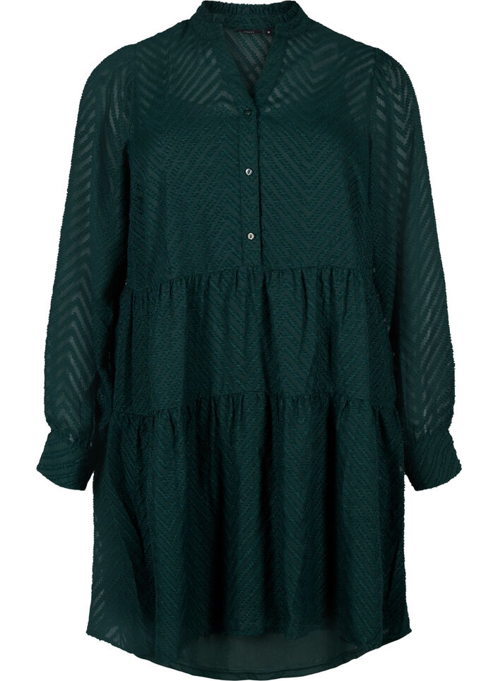 Teksturoitu lyhyt mekko röyhelökauluksella, Scarab, Packshot image number 0