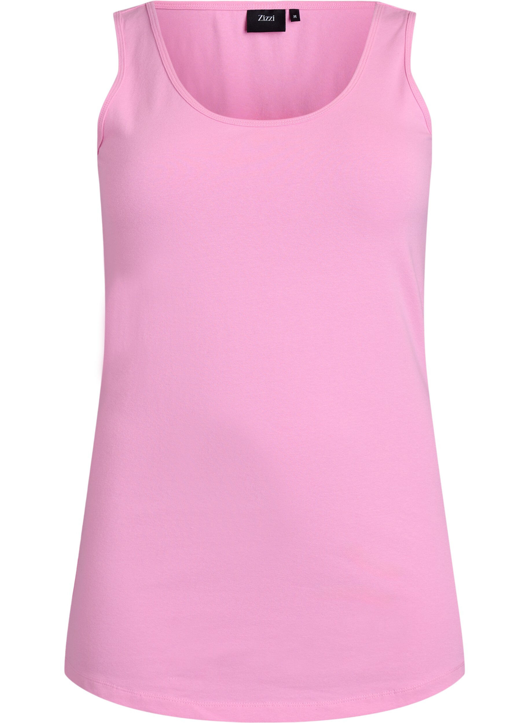 ZizziYksiv&auml;rinen perus paita puuvillasta, Vaaleanpunainen, Packshot image number 0