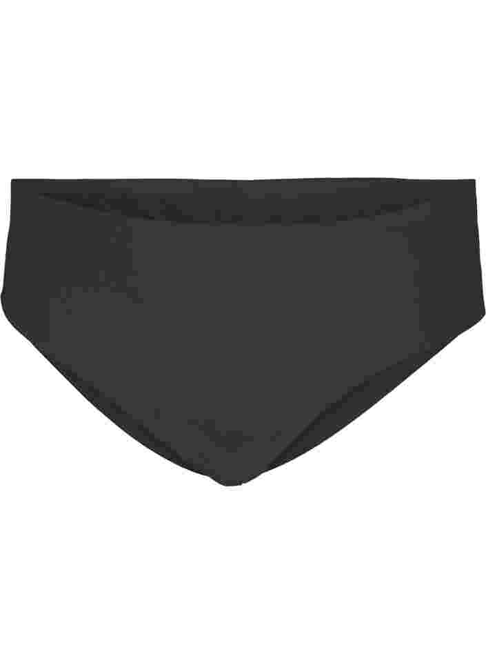 Tai-malliset ja normaalivyötäröiset alushousut mesh-kankaasta, Black, Packshot image number 0