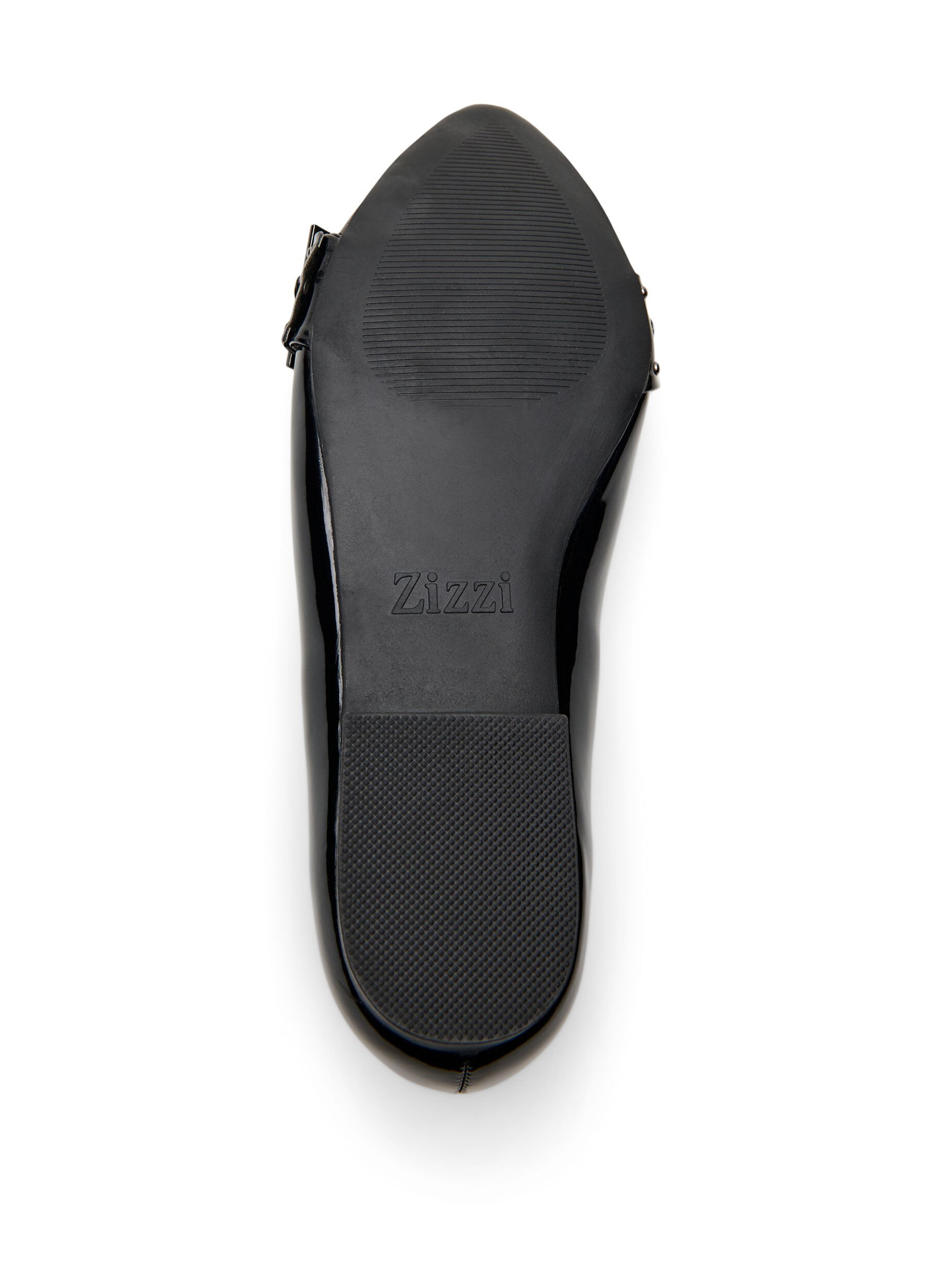 Zizzi Leve&auml;lestiset - Ballerinat remmill&auml; ja niiteill&auml;, Musta, Packshot image number 4