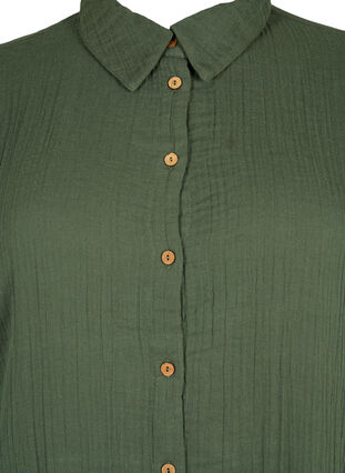 Lyhythihainen paita, jossa on napit, Thyme, Packshot image number 2